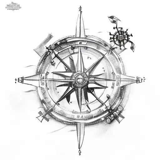 jack sparrow compass tattoo