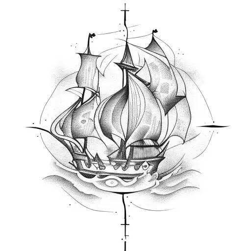Traditional Ship Tattoo Vector Eps 10 Stock Vector (Royalty Free)  2298003669 | Shutterstock