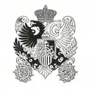 Byzantine double headed eagle  tattoo design idea