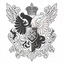 Byzantine double headed eagle  tattoo design idea