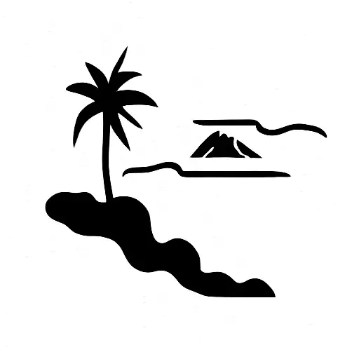 hawaiian islands tattoo design idea