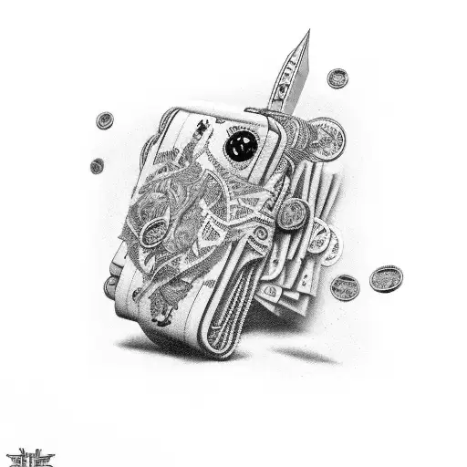 idk 333 sauce boyz money time tattoo design idea