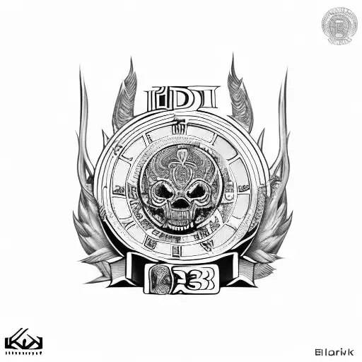 idk 333 sauce boyz money time tattoo design idea