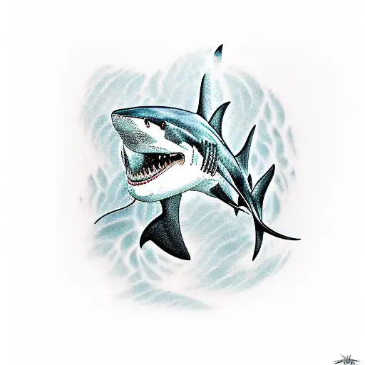 shark and orca tattoo design idea