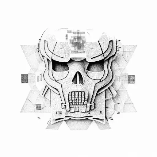 American football player made of mathematical symbols tattoo design idea