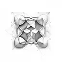 Mathematical equations forming a geometric shape tattoo design idea