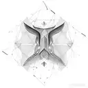 Mathematical equations forming a geometric shape tattoo design idea