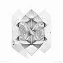 Mathematical equations forming a geometric shape tattoo design idea