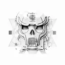 American football player made of mathematical symbols tattoo design idea