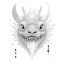 Imagina una escena tranquila al final de un día, donde el sol se está poniendo en el horizonte y proyecta una suave luz  tattoo design idea