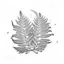 Fern Tree tattoo design idea