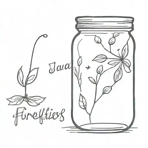 jar of fireflies 'I was taught to dream' tattoo design idea