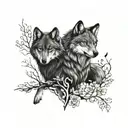 wolf couple tattoos tattoo design idea