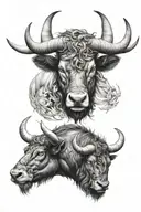 Taurus and Capricorn tattoo design idea