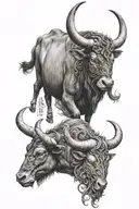 Taurus and Capricorn tattoo design idea