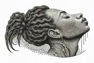 A tattoo design of a person overcoming struggles and obstacles, symbolizing resilience and strength in the face of adversity tattoo design idea