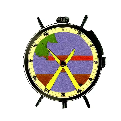 The pacific symbol and watch tattoo design idea