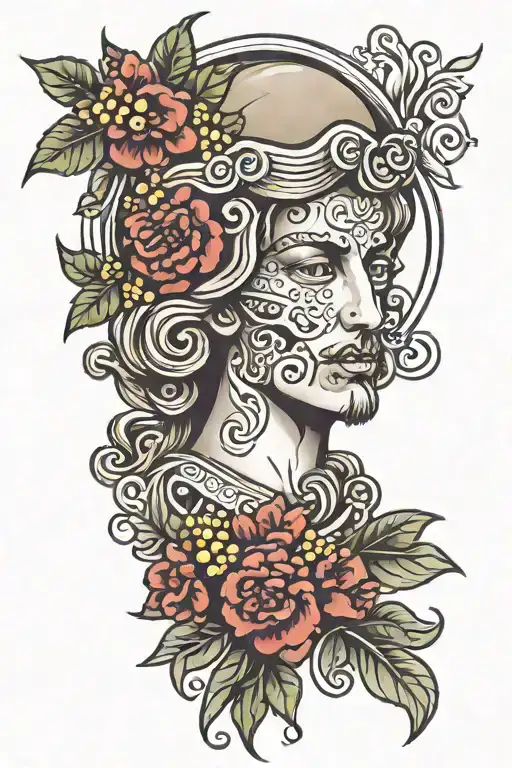 Dionysus symble tattoo design idea