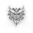 mayan tribal tattoo chest piece tattoo design idea
