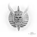 mayan tribal tattoo chest piece tattoo design idea