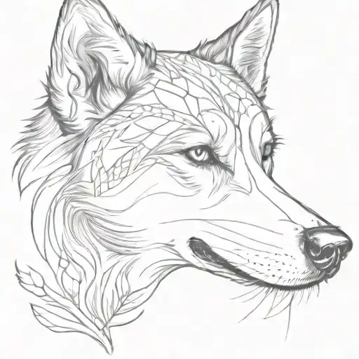 Husky Paw Print with nose boop tattoo design idea
