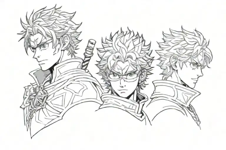 black clover asta and yami tattoo design idea