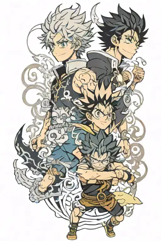 black clover asta and yami tattoo design idea