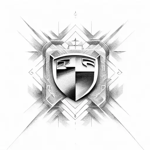 porsche logo  tattoo design idea