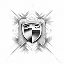 porsche logo  tattoo design idea