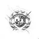 porsche logo  tattoo design idea