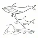 manta ray and whale shark tattoo design idea