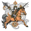Sagittarius, love, warmth, relationship  tattoo design idea