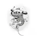 mighty mouse tattoo design idea