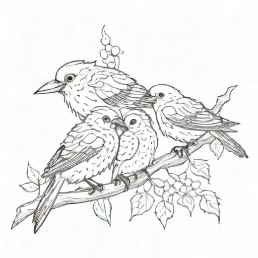 Birds of a feather, we should stick together, I know I said I'd never think I wasn't better alone tattoo design idea