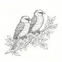 Birds of a feather, we should stick together, I know I said I'd never think I wasn't better alone tattoo design idea