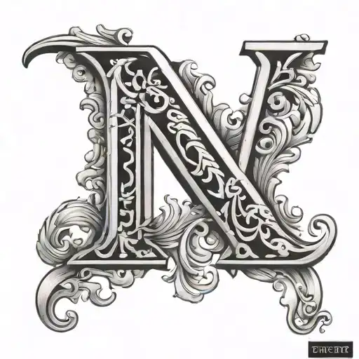 Letters E. Letter M. Letter H. tattoo design idea