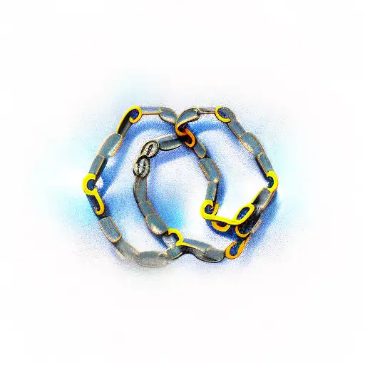 Bike chain infinity sign tattoo design idea