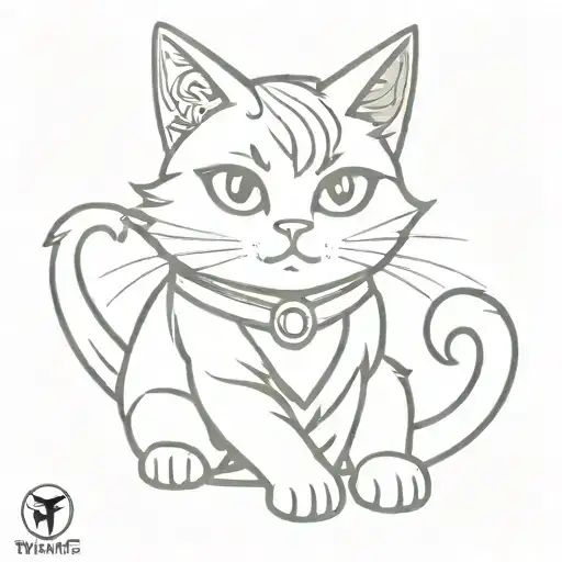 league of legends yuumi cat tattoo design idea