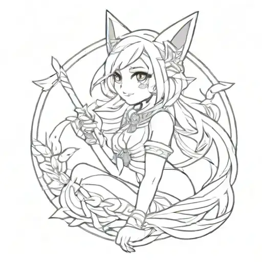 league of legends yuumi tattoo design idea