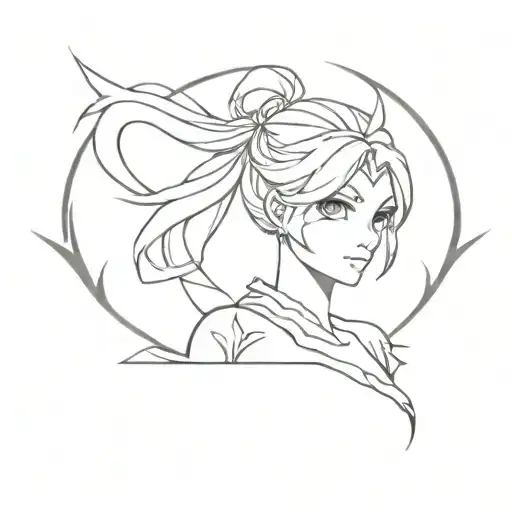 league of legends lux tattoo design idea