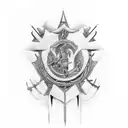 Greece mythology tattoo design idea