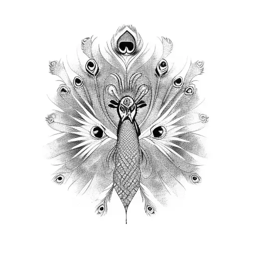 Peacock tattoo design idea