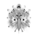 Peacock tattoo design idea