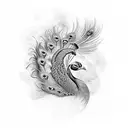 Peacock tattoo design idea