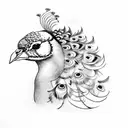 Peacock tattoo design idea