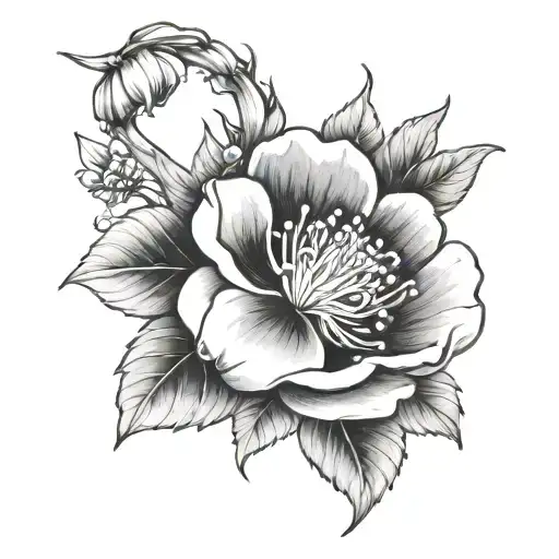 November may june birth flower   tattoo design idea