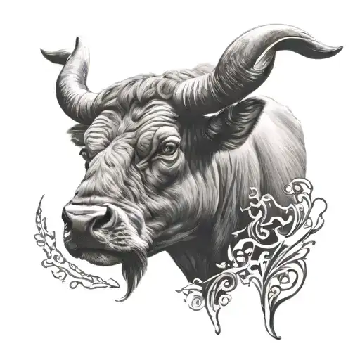 taurus bull tattoo design idea