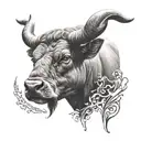taurus bull tattoo design idea