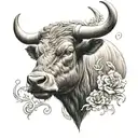taurus bull tattoo design idea