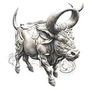 taurus bull tattoo design idea